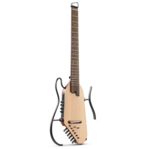 Guitarra Eléctrica De Viaje Donner HUSH I PRO NATURAL - Imagen 1