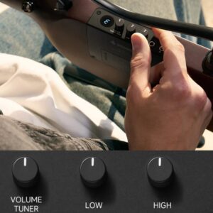 Guitarra silent para viaje cuerda nylon Donner HUSH C BLACK - Imagen 5
