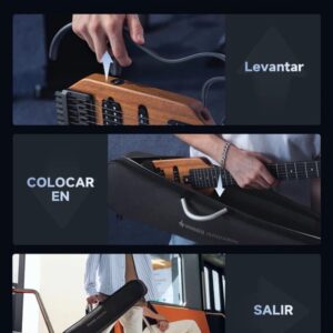 Guitarra Eléctrica De Viaje Donner HUSH X NATURAL - Imagen 4