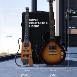 Guitarra Eléctrica De Viaje Donner HUSH X NATURAL - Imagen 7