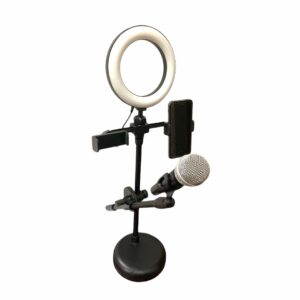 Aro Led para 2 Smarthphone y Micrófono USB R123 - Imagen 1