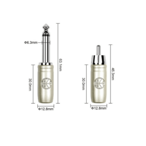Cable 2 RCA a 2 Plug Mono Kirlin AP403PR‑3M‑BK, 3 m · Audio Unbalanced RCA → 1/4” TS 🔌🎚️ - Imagen 2