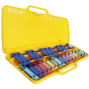 Metalófono 25 Notas Aluminio AG‑25N3, Case Amarillo con Baquetas 🎶🔔💼🌟 - Imagen 1