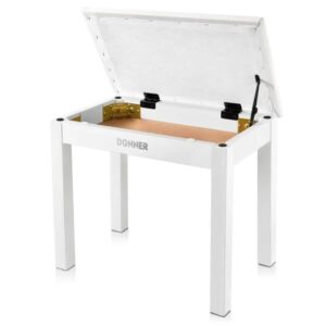 Banqueta para Piano Donner Color Blanco - Imagen 1