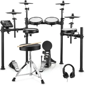 Batería Electrónica Donner DED200X – Pads de Malla, Módulo Avanzado y Diseño Compacto Profesional - Imagen 1